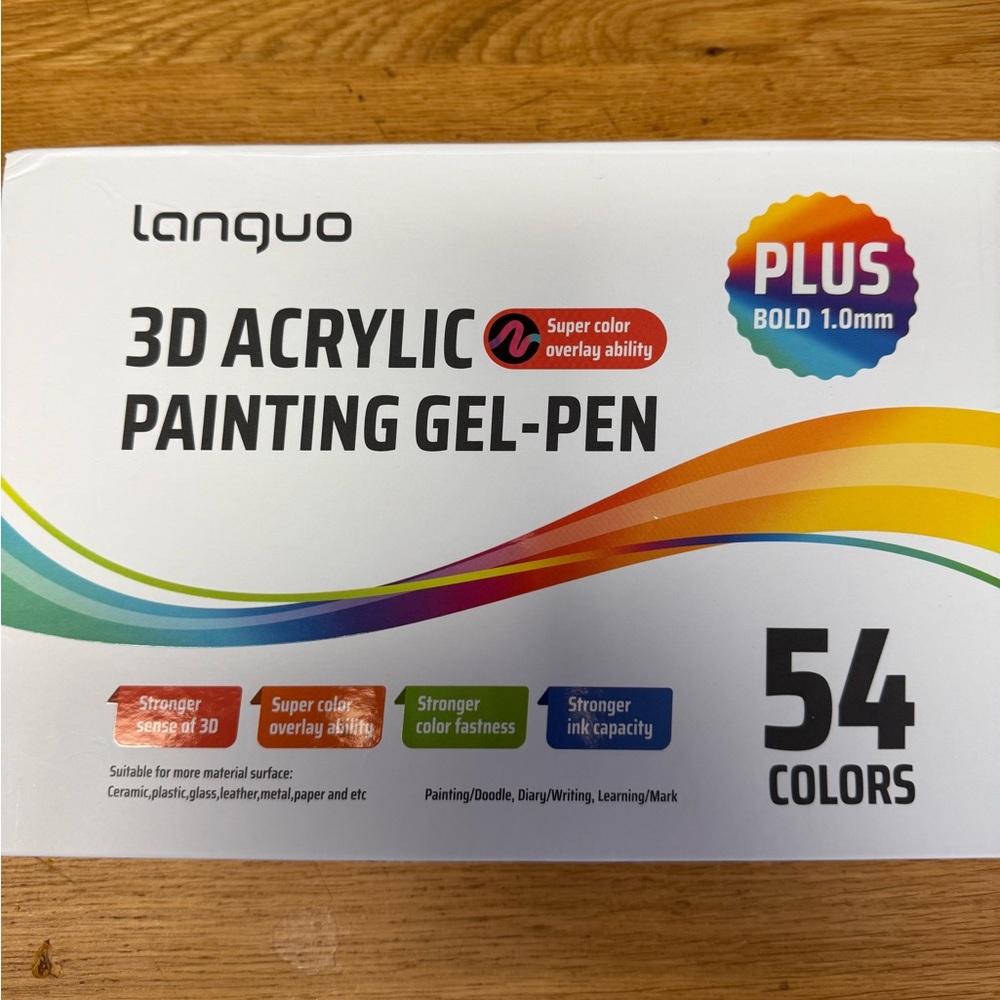 3D Acrylic Painting Gel-Pen Set - 54 Colors
